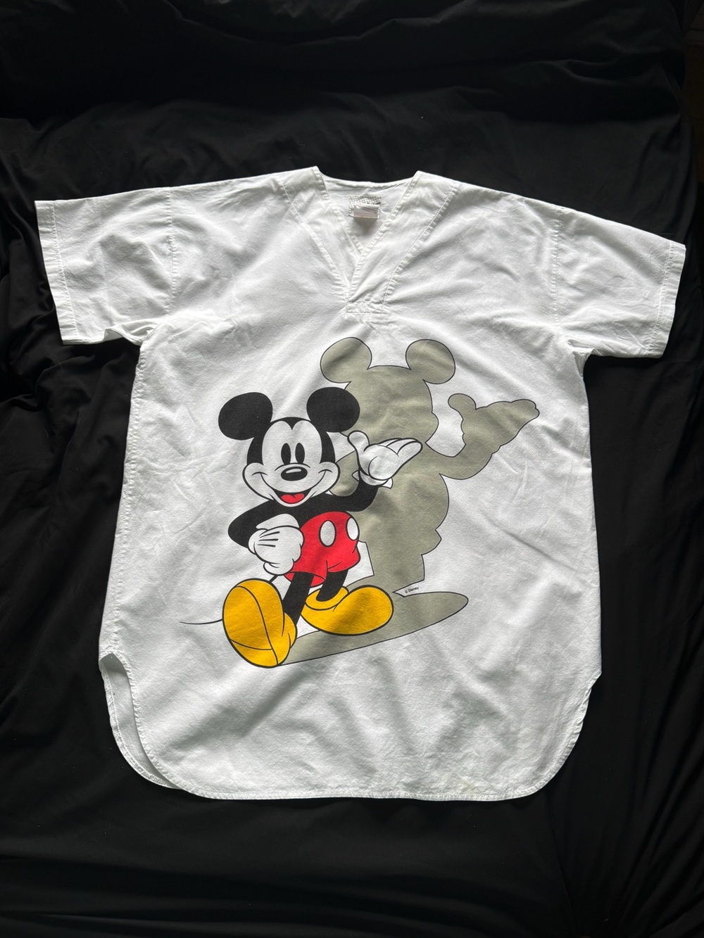 White Mickey Mouse Graphic Tunic